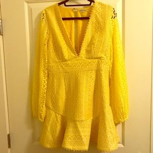 Charlotte Russe Yellow Lace Dress